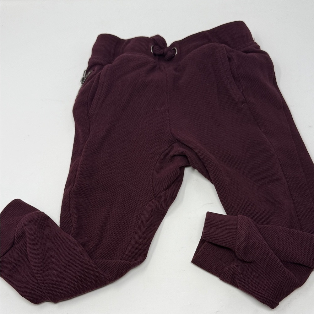 Zara Boy’s Maroon Jogger Pants - pockets and small side zipper size 5